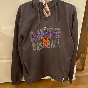 Men’s Majestic Authentic Collection New Mets Performance Hoodie Sweatshirt, M
